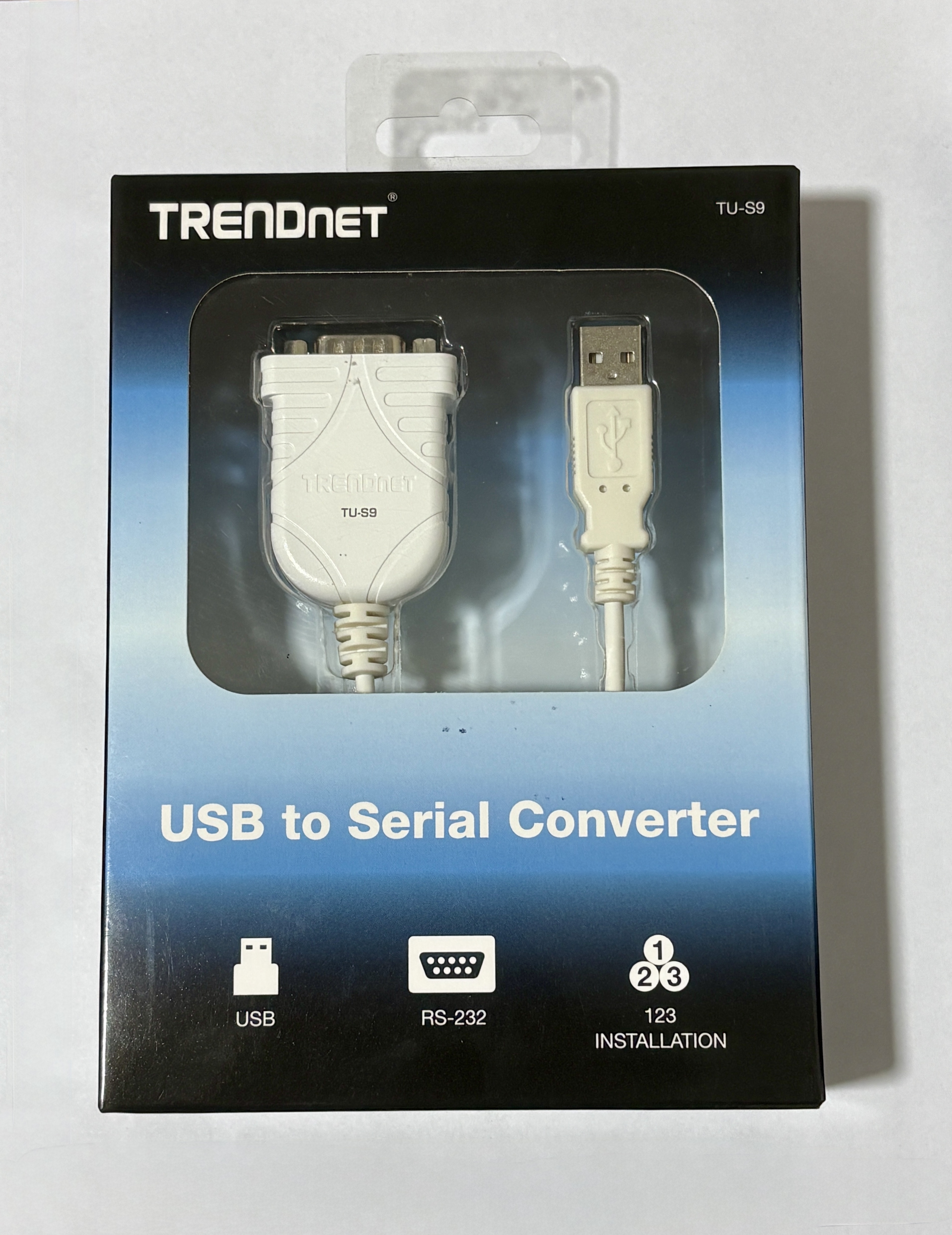 Adaptador USB a Serial RS232 DB-9 TRENDnet TU-S9 60cm